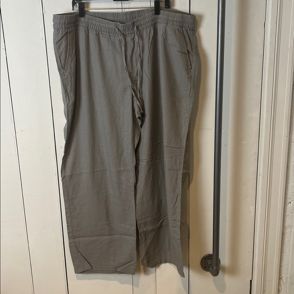 Old Navy Women’s Dark Beige Linen Lounge Pants XXL
